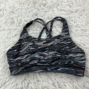 Lululemon Energy Bra (Nulux) Mini Sweatr Multi Black